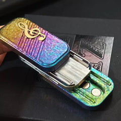 Ice Crystal Titanium Tuning Fork Slider