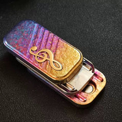 Ice Crystal Titanium Tuning Fork Slider