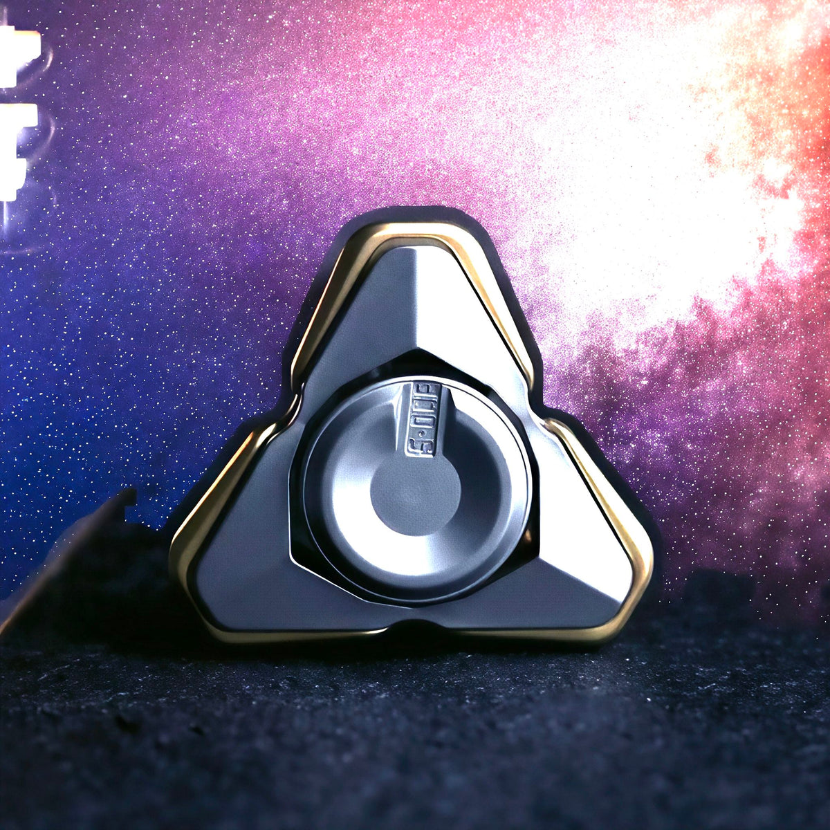 Metal Fidget Spinner for Adults – Ultra-Smooth Open-Armor Spinner with Beads & Sound Feedback, EDC Desk Toy for Stress Relief & Focus, Ideal Office Gift & Holiday Present (Silver)