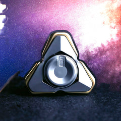 Metal Fidget Spinner for Adults – Ultra-Smooth Open-Armor Spinner with Beads & Sound Feedback, EDC Desk Toy for Stress Relief & Focus, Ideal Office Gift & Holiday Present (Silver)