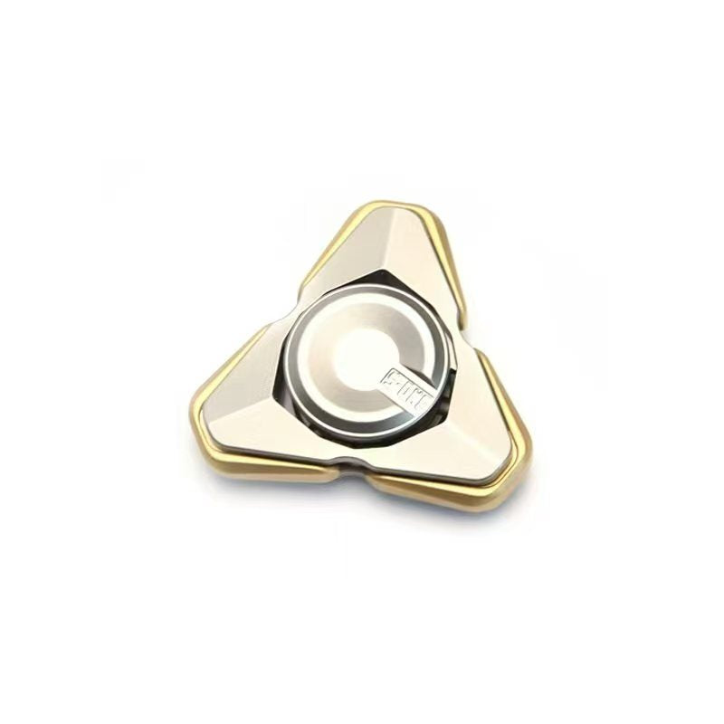 Metal Fidget Spinner for Adults – Ultra-Smooth Open-Armor Spinner with Beads & Sound Feedback, EDC Desk Toy for Stress Relief & Focus, Ideal Office Gift & Holiday Present (Silver)