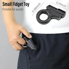 Juguetes antiestrés para adultos, deslizador magnético de metal premium, pequeño bloque háptico plegable, anillo antiestrés con rueda de trinquete, carga trasera abatible, bola de presión con clicker