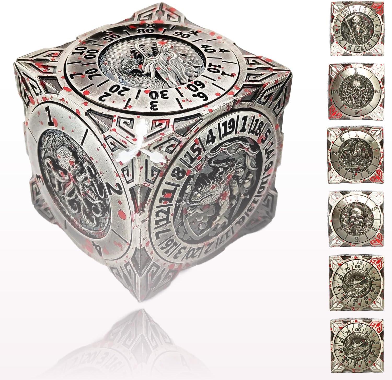 DND Dice - 7-in-1 Metal D&D Spinner Dice Set