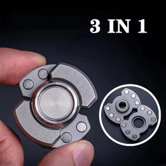 3-in-1 Fidget Spinner EDC Toy – Cube, Pop Coin, and Slider for Stress Relief